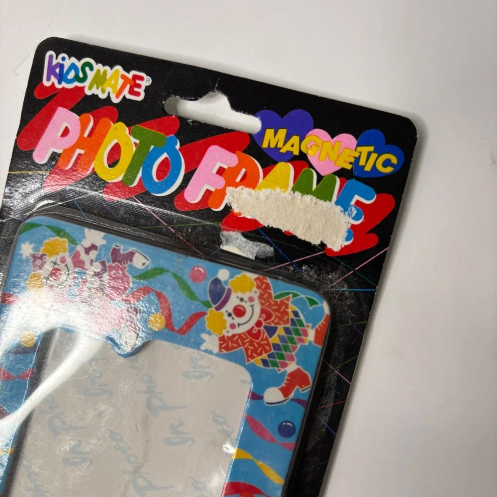 VTG 90s Magnetic Clown Picture Frame NIP SEE Colorful Kidcore Kitschy Gift Retro